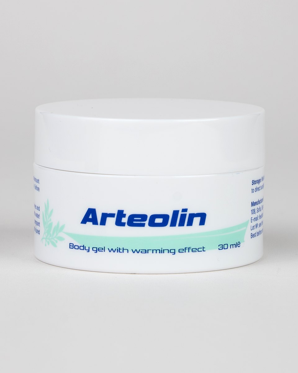 Az Arteolin 30 ml-es tégelye elölről, fehér csavaros kupakkal